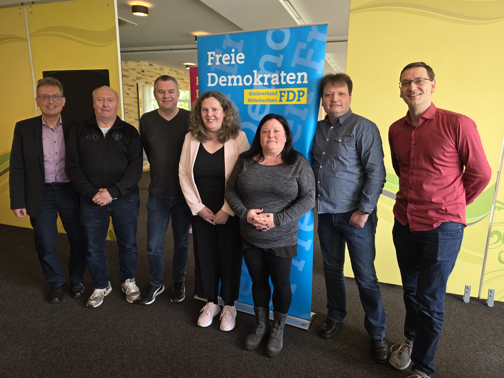 Neugewählter Kreisvorstand der FDP Mittelsachsen